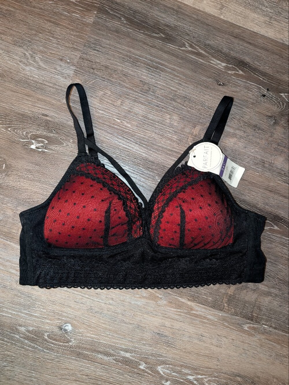 Black & Red Lace Goth Bralette